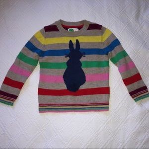 Mini Boden Bunny striped sweater